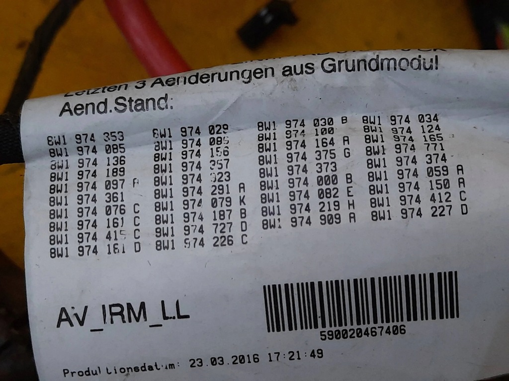 фото №11, Audi a4 b9 джгут електропроводка салону перед 2.0tdi