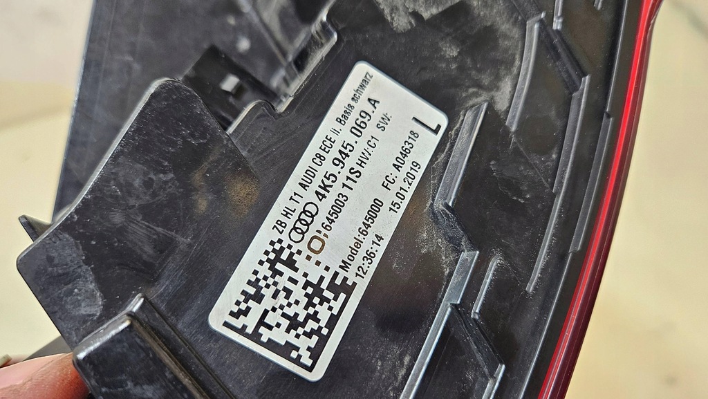 фото №8, Лампа ліва задня задня audi a6 c8 4k czarna 4k5945069a