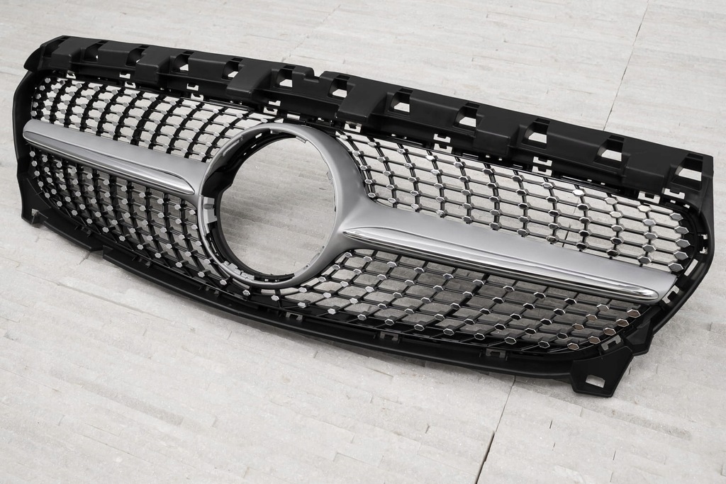 фото №7, Mercedes cla c117 2016-2018 решётка радиатора diamond серебристый