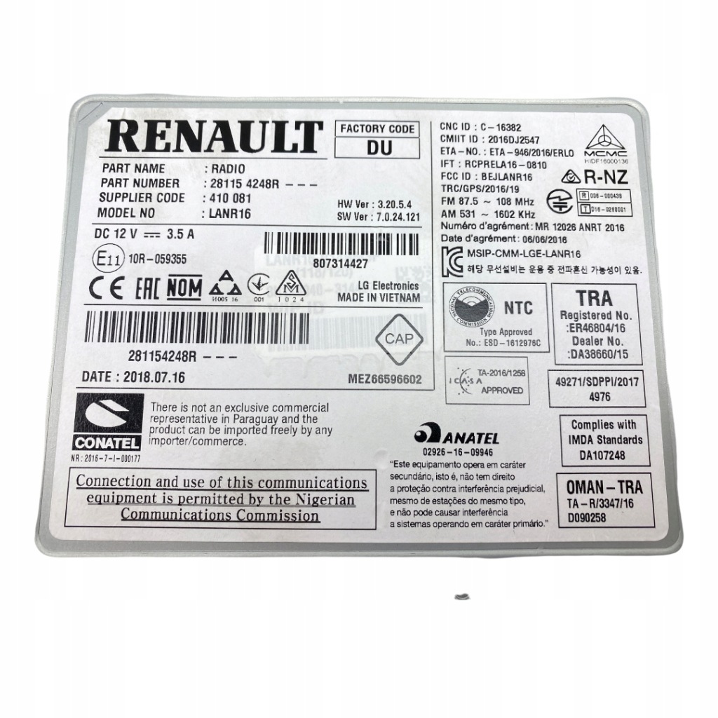 фото №5, Радіо блок керування r-link 2 kadjar 281154248r