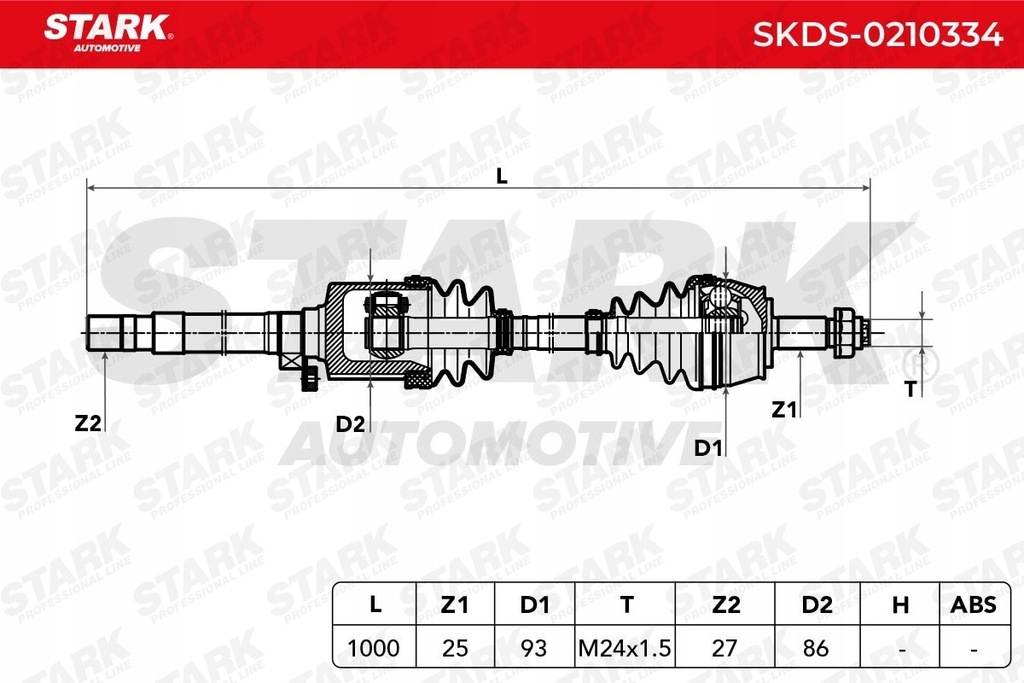 фото №9, Stark skds-0210334 wał привідний права do alfa romeo 156 sportwagon 932