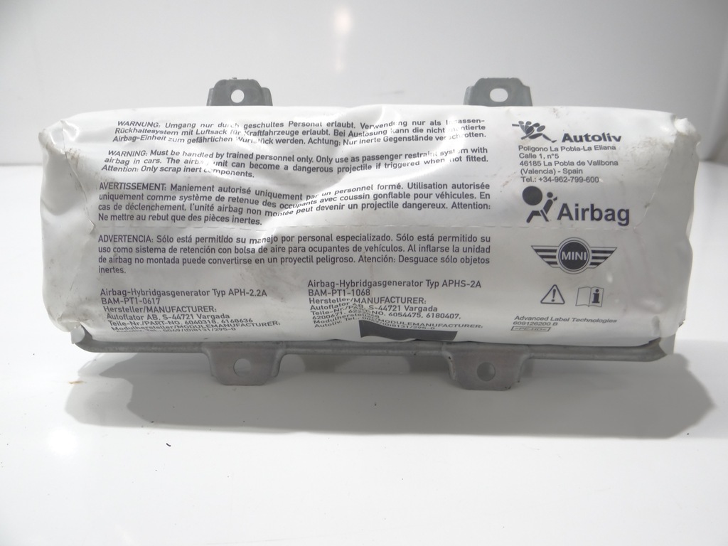 фото №1, Подушка воздушная пассажира mini r60 9802752