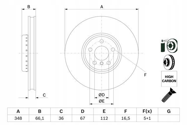фото №13, Bosch тормозные диски тормозные 2szt. перед bmw 2 g42 3 g20 g80 g28 3 g21 3