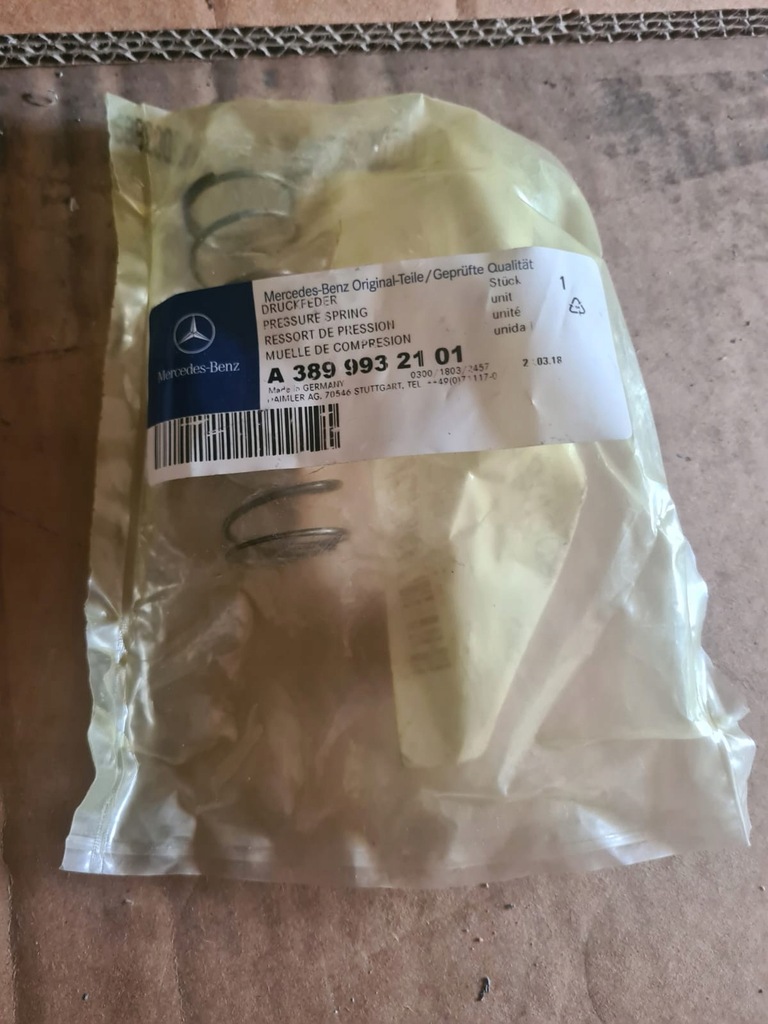 фото №1, Пружина sitka масла mercedes actros a3899932101