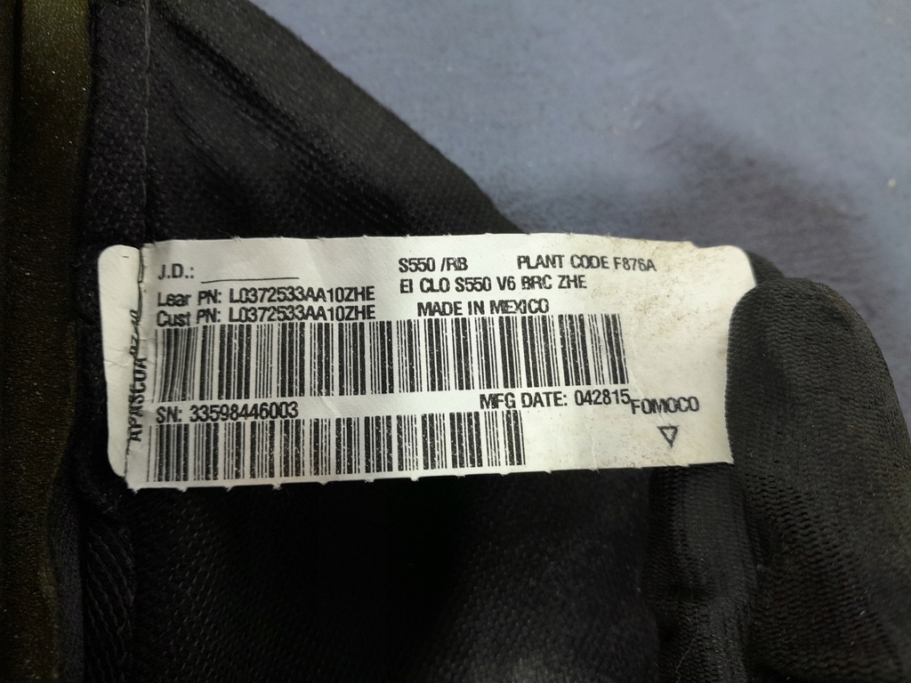 фото №7, Ford mustang vi обивка материал сиденье задняя сиденье