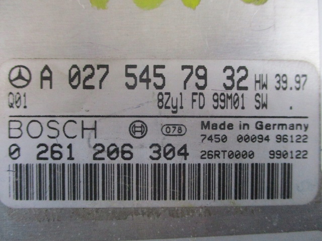 фото №4, Mercedes s500 w220 бортовой компьютер двигателя a0275457932