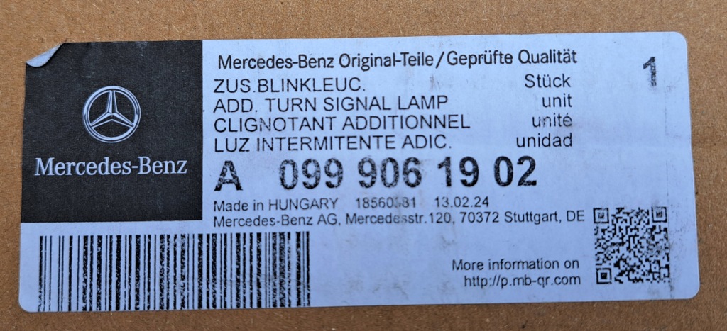 Купить Mercedes a-klasa w177 поворотник w зеркало левая a0999061902 новый