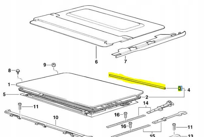 фото №9, Прокладка люк bmw e36 316 318 320 323 325