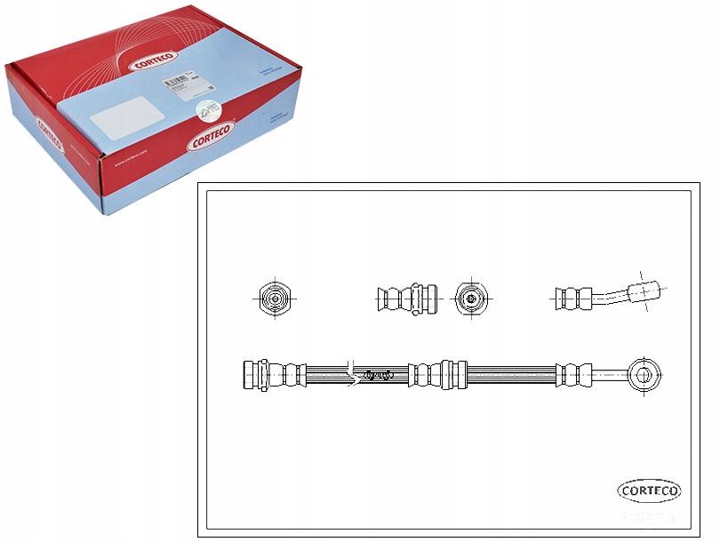 фото №1, Corteco шланг тормозной subaru justy ii 1.3 gx 4