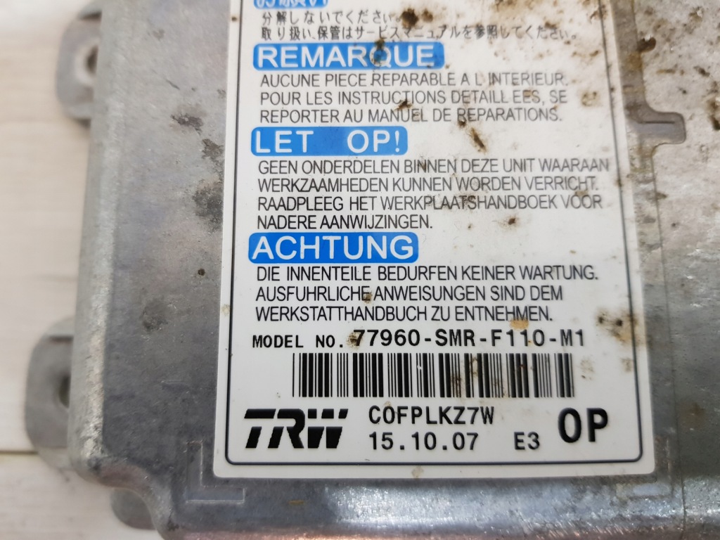 фото №15, Подушки безопасности подушка безопасности натяжители датчик воздуховод kpl 3d honda civic 8 viii 05-11