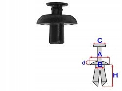 фото №4, 10x lexus toyota кліпса штифт 7 захист радіатора