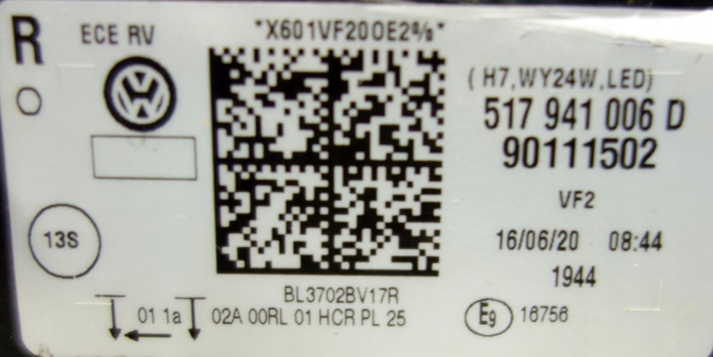 фото №15, Vw golf sportsvan lift 517941006d 2018-2020 с led лампы перед