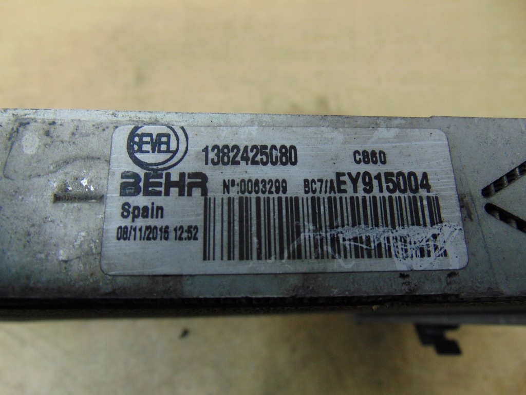 Радиатор воды fiat ducato iii lift 2.3 jtd multijet 2 1382425080 с Разборки