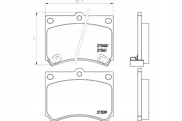 фото №2, Гальмівні колодки гальмівні mazda перед mx-3 textar