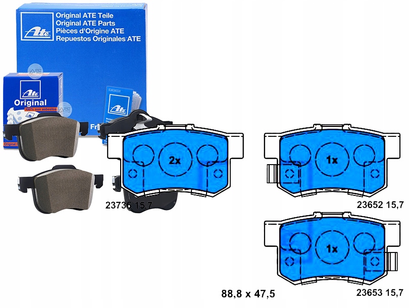 фото №1, Тормозные колодки тормозные honda задняя accord cr-v fr-v 01-09