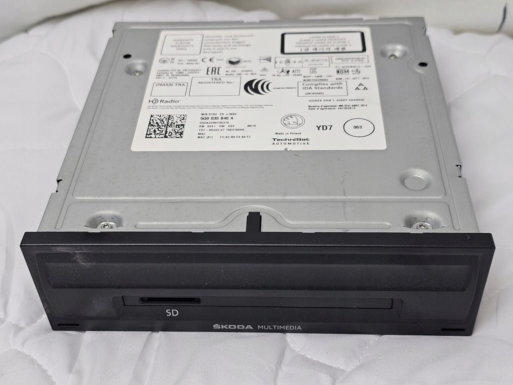 фото №1, Радіо зчитувач sd мультимедіа mmi skoda octavia fabia rapid 5q0035840a