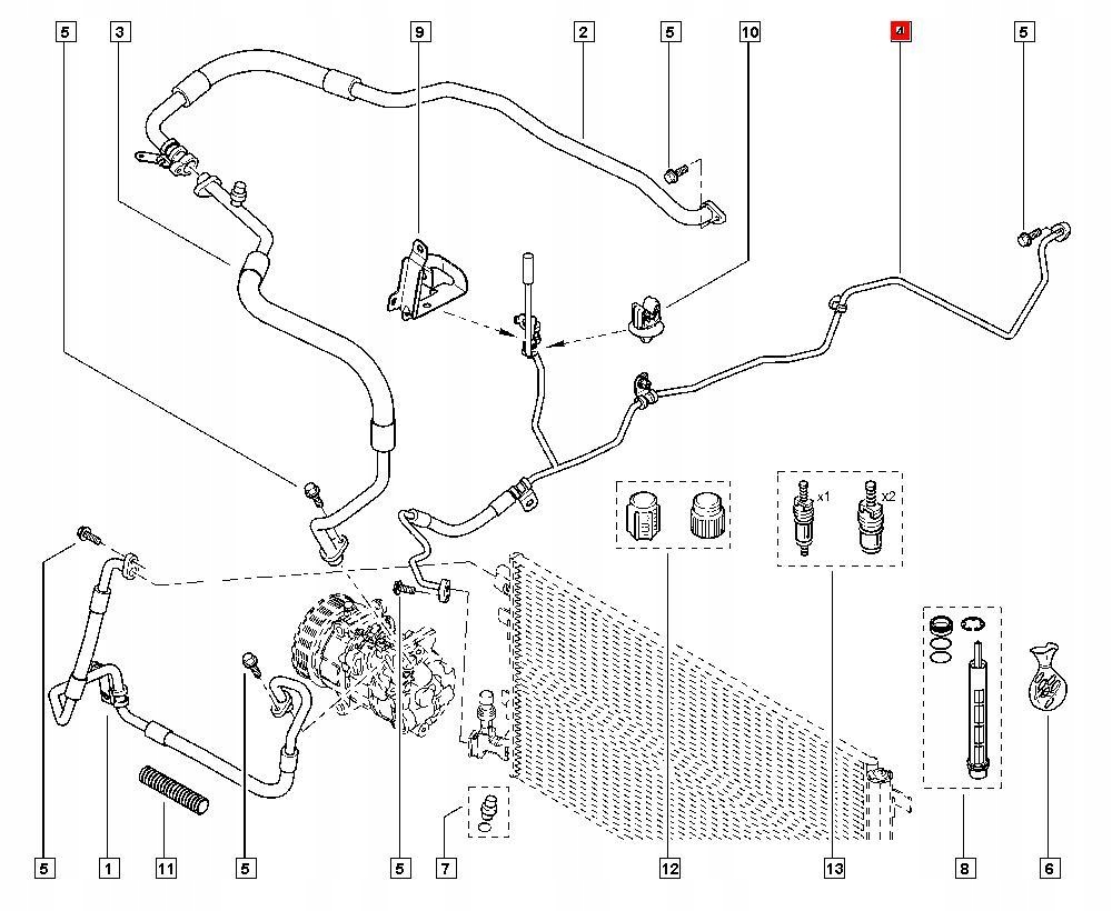 фото №11, Патрубок шланг трубка кондиціонера renault scenic iii 2.0 dci 924400009r