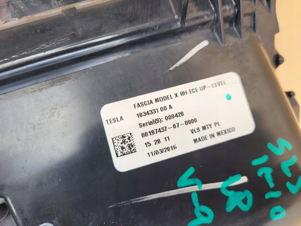 Tesla x правий протитуманна фара led ліхтар денні drl оригінал! Оригінал