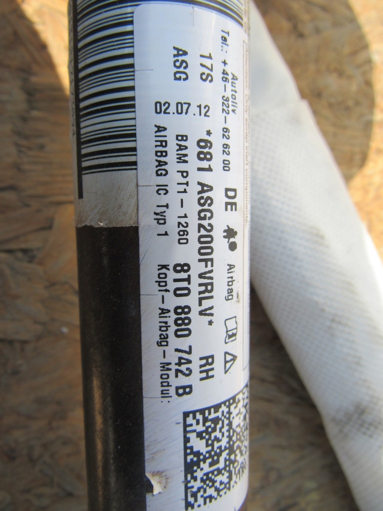 фото №16, Audi a5 s5 8t шторка безопасности боковая правая левая подушка безопасности