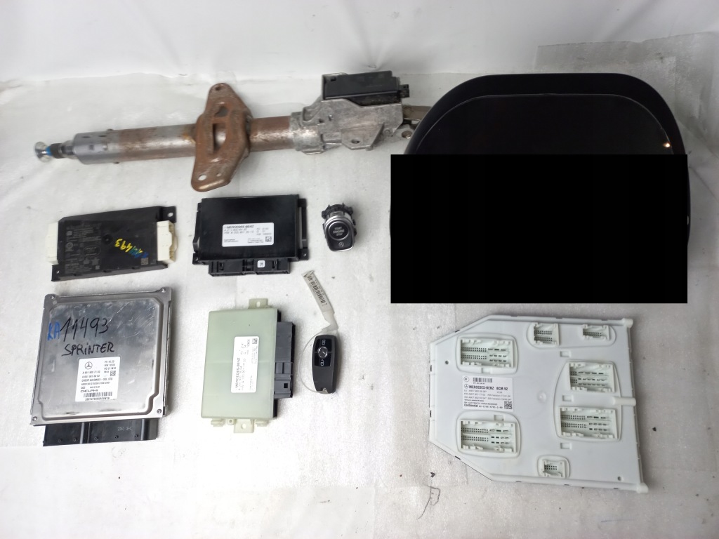 фото №1, Sprinter 910 907 a6519007103 набор стартовый бортовой компьютер ключ модуль ключ