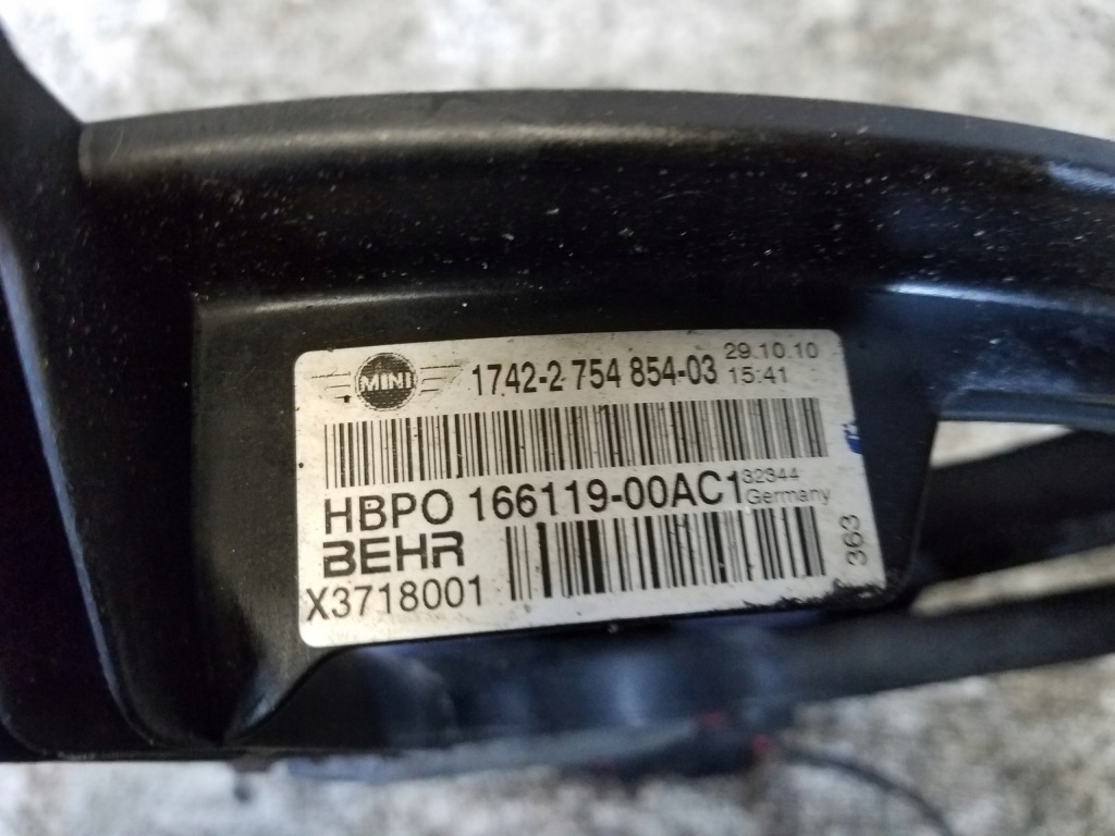 Вентилятор радіатора mini countryman r60 1.6 b Доставка