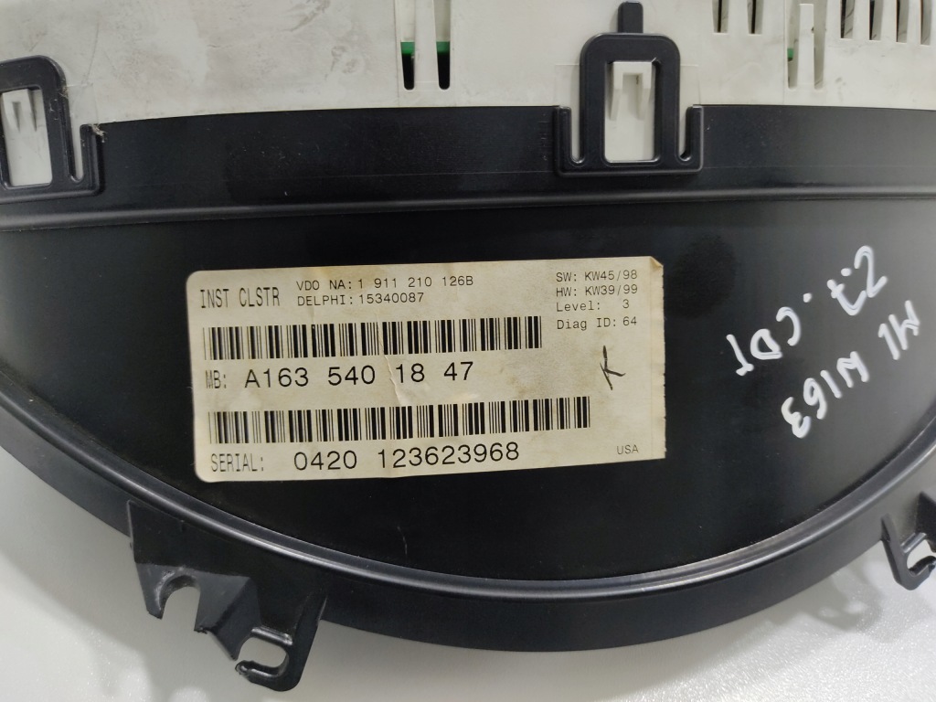 Лічильник mercedes ml w163 2.7 cdi a1635401847 1997-2001 європа Київ