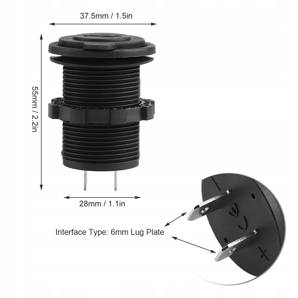 фото №8, 5v 2.1a двойной зарядное устройство usb адаптер do прикуривателя автомобильный żeńskie