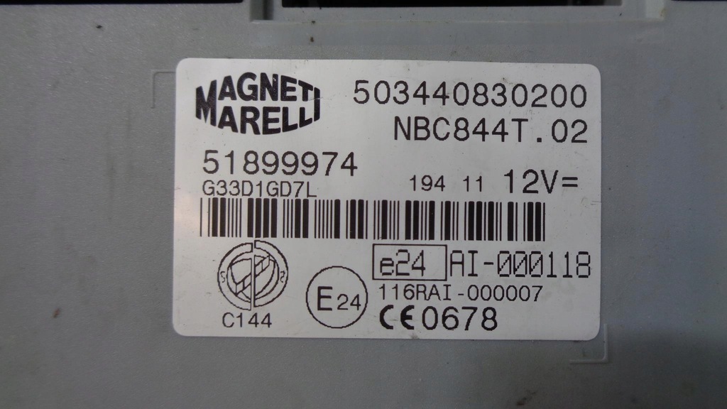 фото №8, Бортовий комп'ютер замок запалювання bsi lancia delta 3 iii 1.4 16v m-air 2008-2014r.