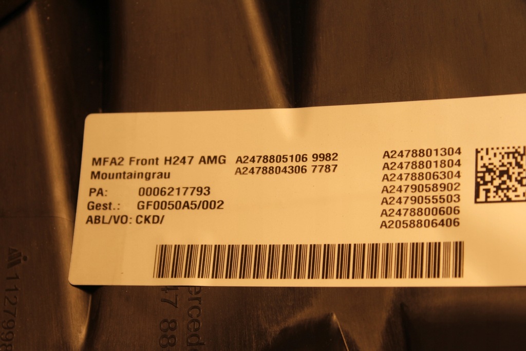 фото №10, Бампер перед 787 решітка радіатора diament mercedes gla h247 247 amg a2478804306