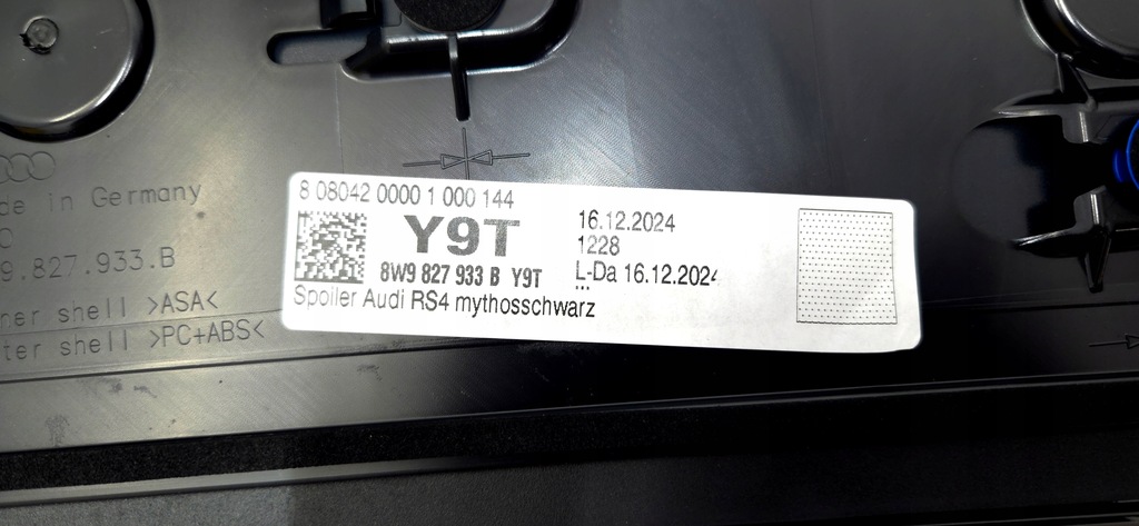фото №12, Спойлер кришки audi rs4 b9 8w9827933b ly9t