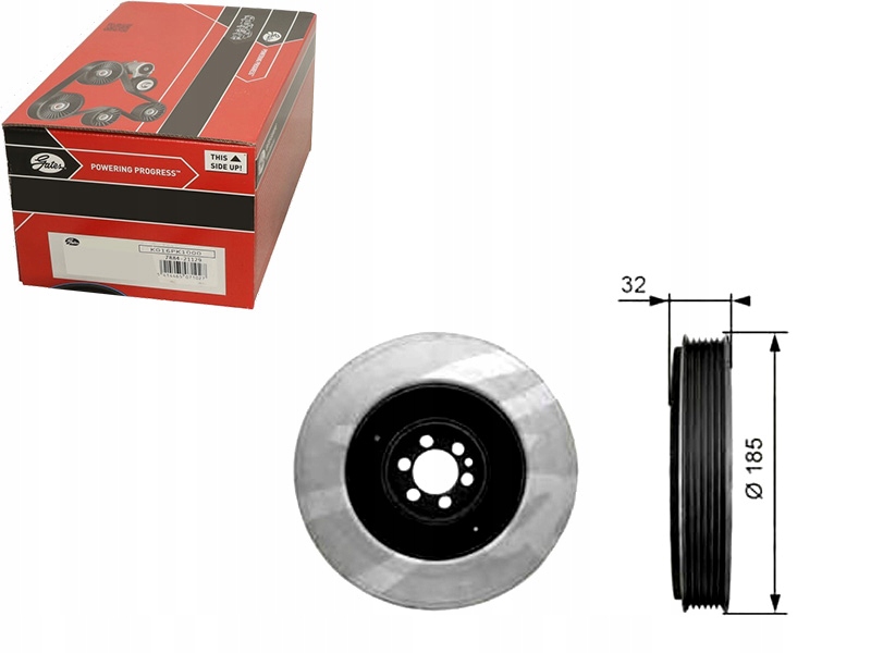 фото №1, Gates tvd1042 шкив, wał коленчатый