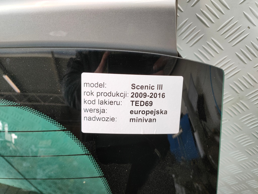 фото №9, Renault grand scenic iii 09-16 крышка багажника задняя багажника задняя ted69 оригинальный номер