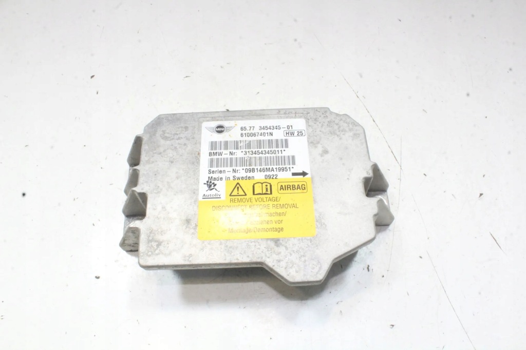 фото №1, Mini cabrio r57 r57n lci модуль датчик подушек подушка безопасности 3454345