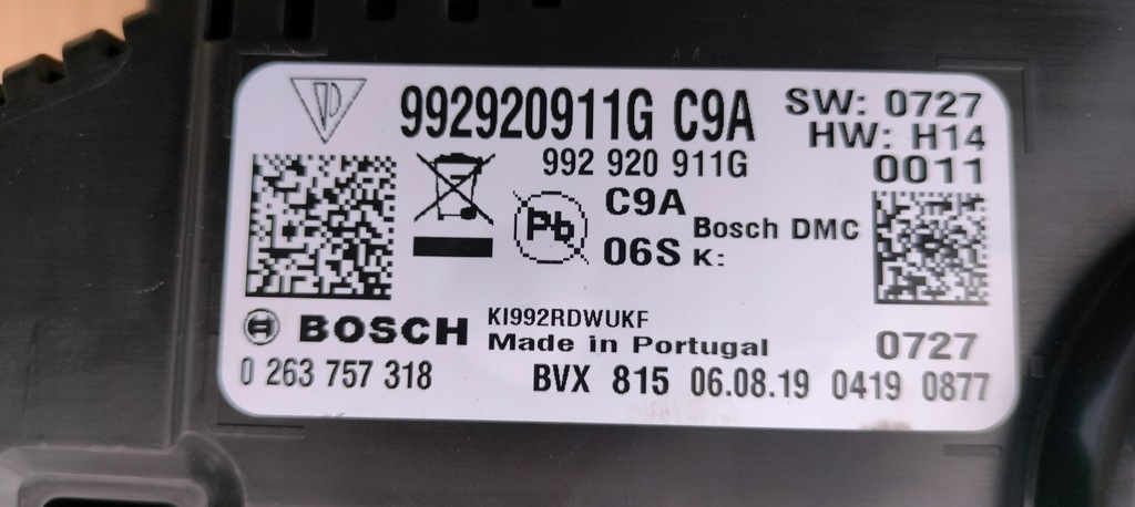 фото №6, Лічильник приладова панель porsche 911 992920911g