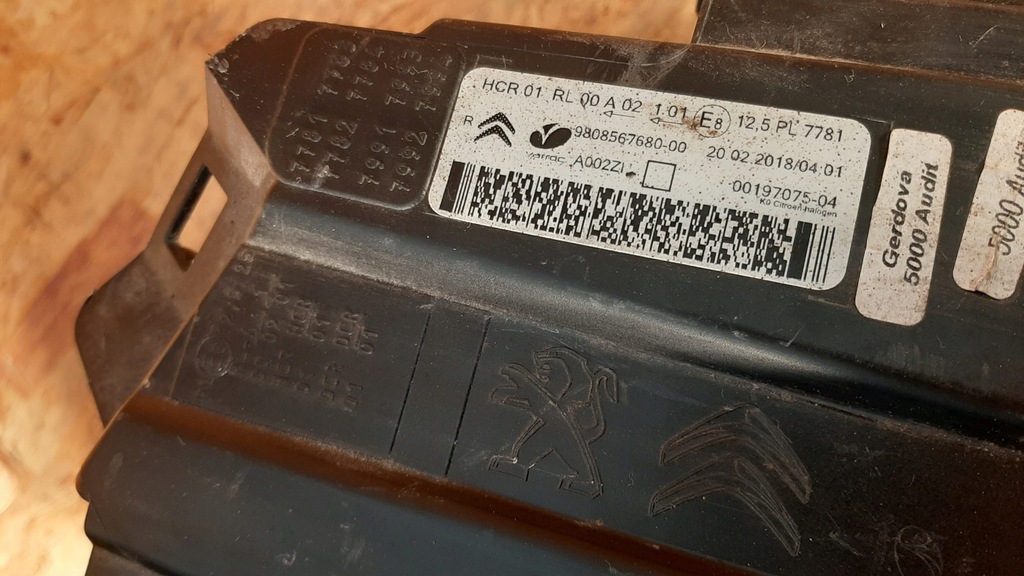 фото №14, Citroen jumpy iii фара лампа правая перед передняя 9808567680-00