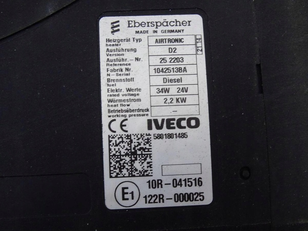 фото №6, Iveco stralis hi-way 13- e6 webasto airtronc d2 24w 2.2 kw 5801801485