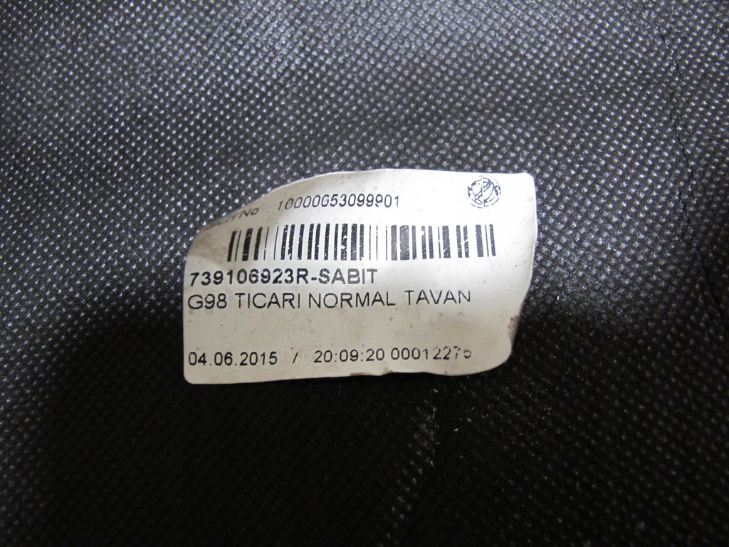 фото №9, Renault clio iv 4 hb потолок потолок europa