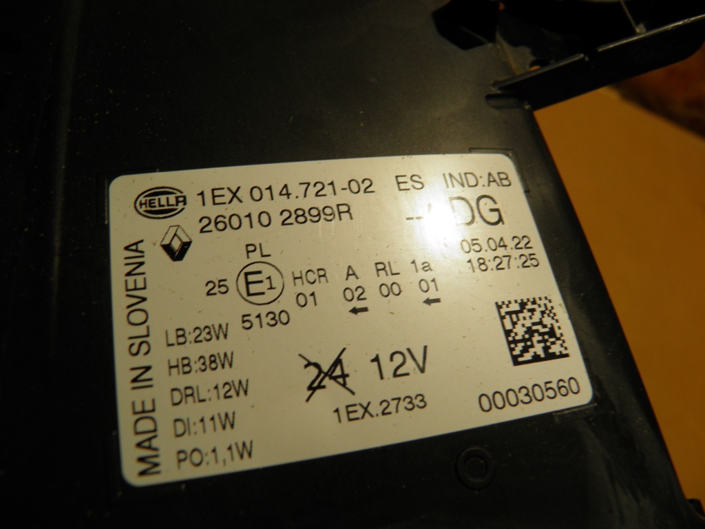 фото №10, Фара лампа лампы перед renault trafic iv комплект оригинальный номер