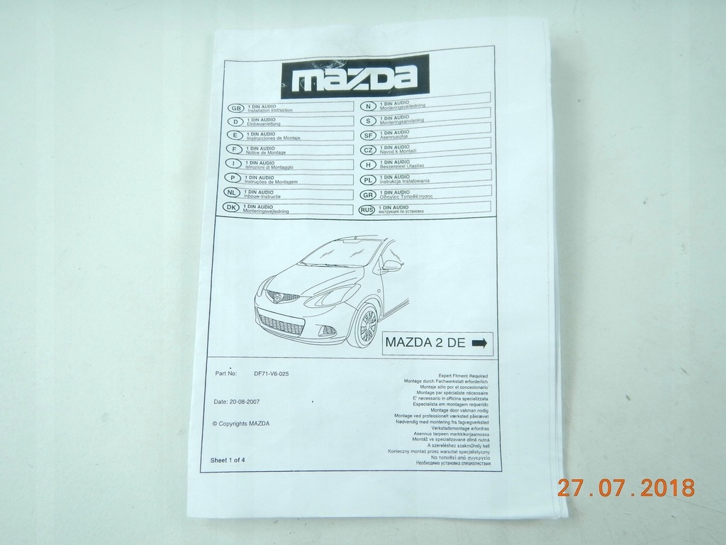 фото №4, Кронштейн радио mazda 2