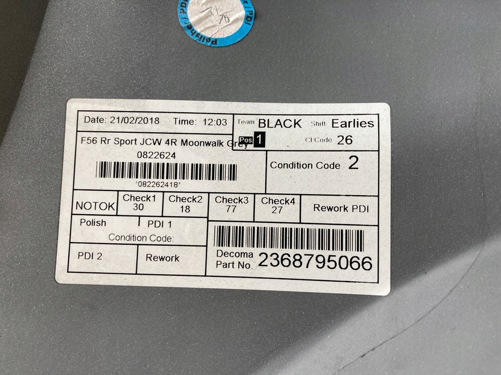 фото №8, Бампер задняя mini cooper f56 jcw works sport