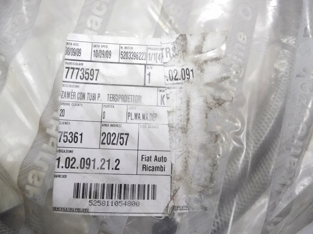 фото №15, Клапан распылителя фары перед fiat punto оригинальный номер 7773597