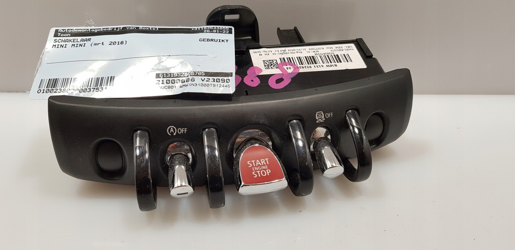 фото №1, Mini cooper f55 f56 панель кнопка старт-стоп