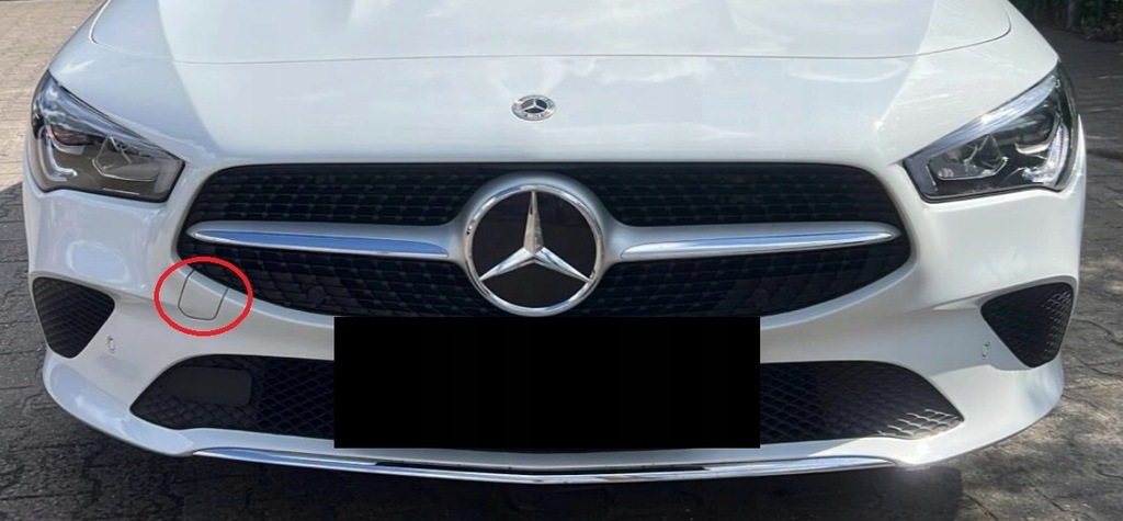 фото №13, Mercedes cla c118 x118 w118 стандарт 19-23 заглушка фаркоп перед оригинальный номер б/у