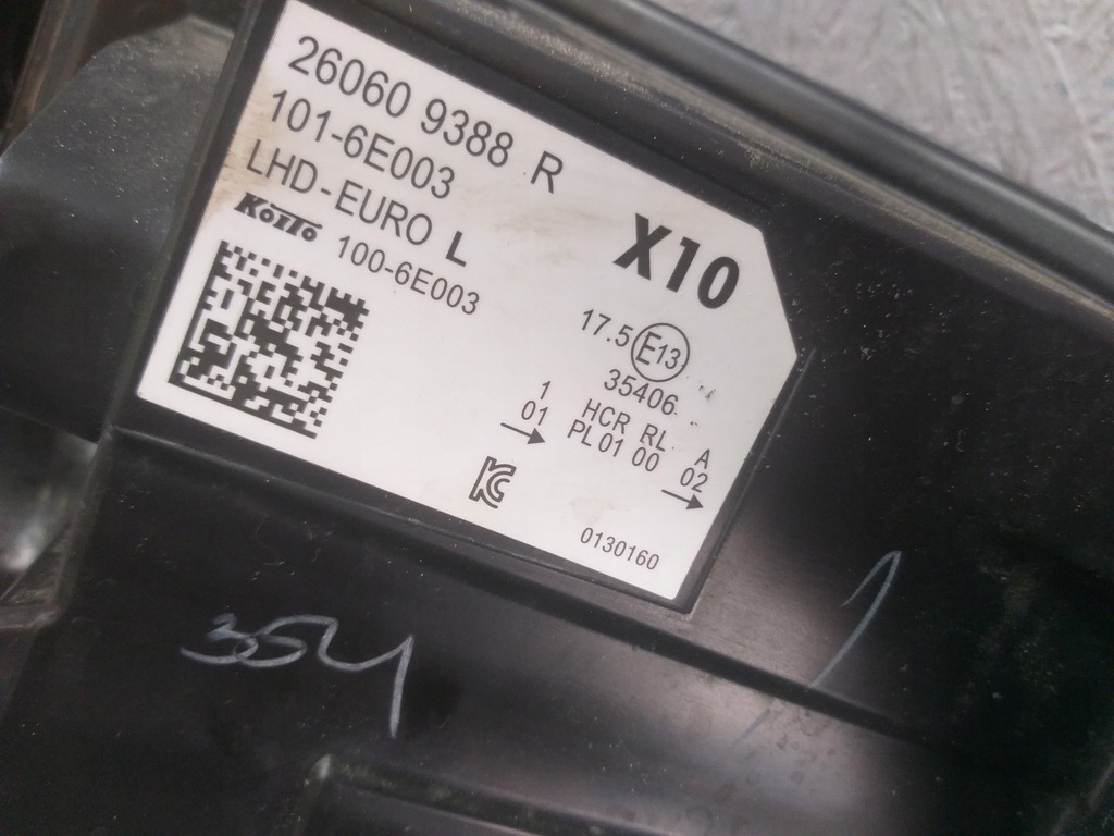 фото №6, Лампа перед ліва renault zoe full led 26060 9388r