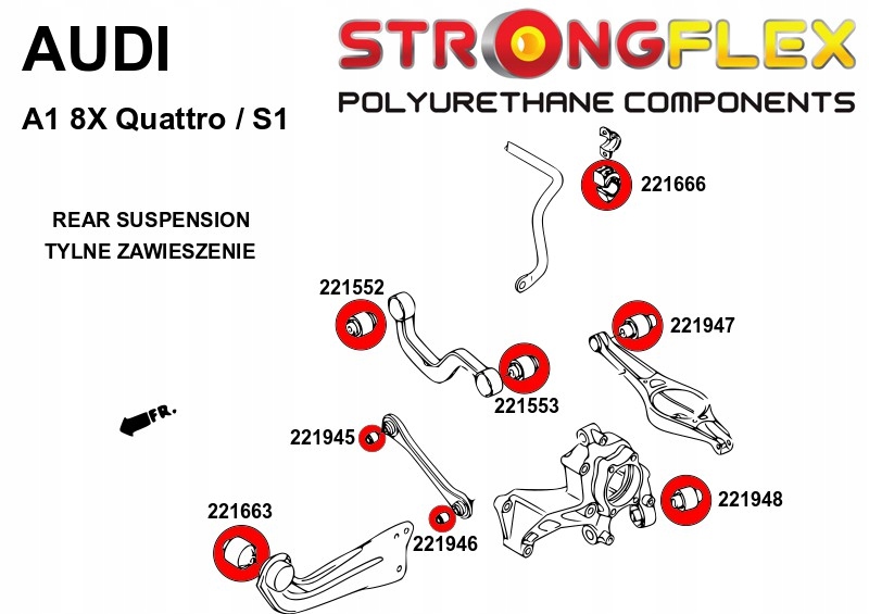 221663a - втулка важеля поздовжній передня sport strongflex Доставка