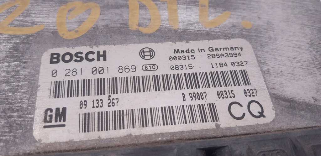 фото №7, Блок керування двигуна opel astra ii 2.0 dtl 0281001869