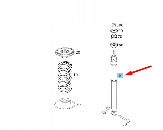 фото №1, Mercedes-benz a w169 rear shock абсорбер a1693260000