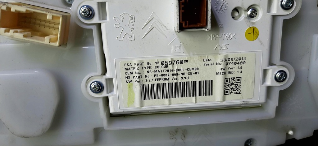 фото №6, Лічильник прилади anglik peugeot 2008 i 9805976080