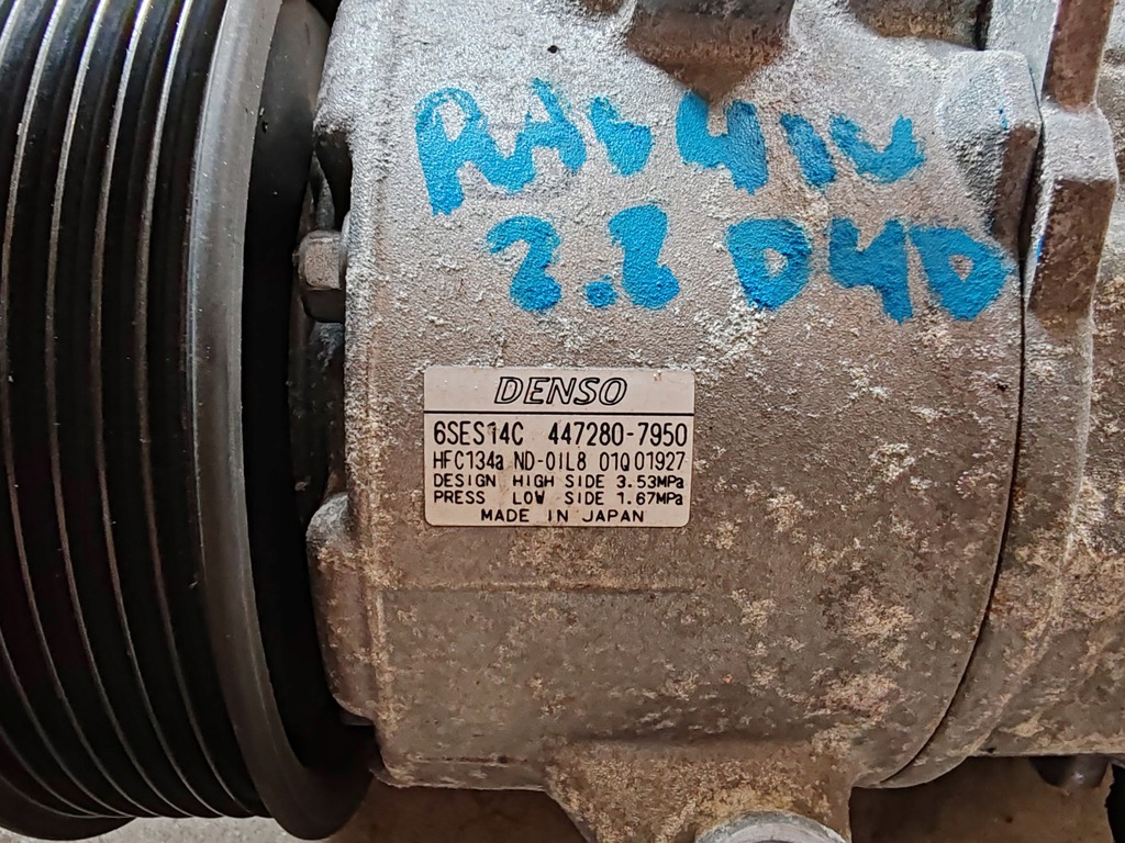 фото №5, Компресор кондиціонера 447280-7950 2.2 2.0 d4d toyota rav-4 iv 13-19
