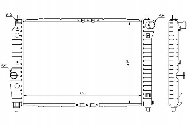 фото №13, Радиатор двигателя chevrolet kalos 02- 1.4 i 16v